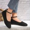 Flats Flat Buckle Shoes for Women 2024 Summer Breathable Soft Loafers Woman Lightweight Slip On Casual Shoes Plus-size 36-43