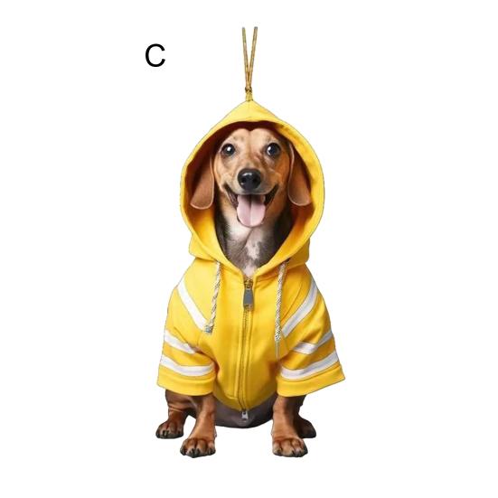 Игривая акриловая подвеска-украшение для автомобиля с собакой на Рождество