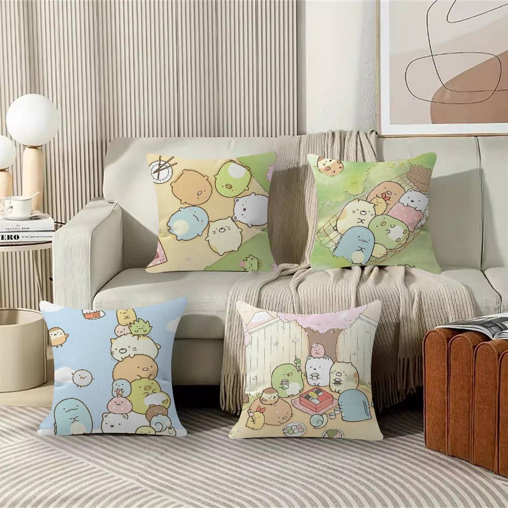 Мультяшная наволочка Sumikko Gurashi Cool x Полиэстеровые диванные подушки Декоративные декоративные подушки Декор для дома Наволочка