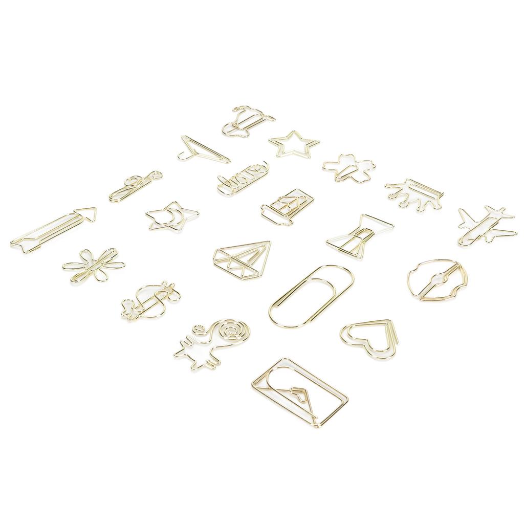 100 шт., фигурные скрепки для бумаг, предотвращающие скольжение, милые декоративные металлические закладки, скрепки для документов