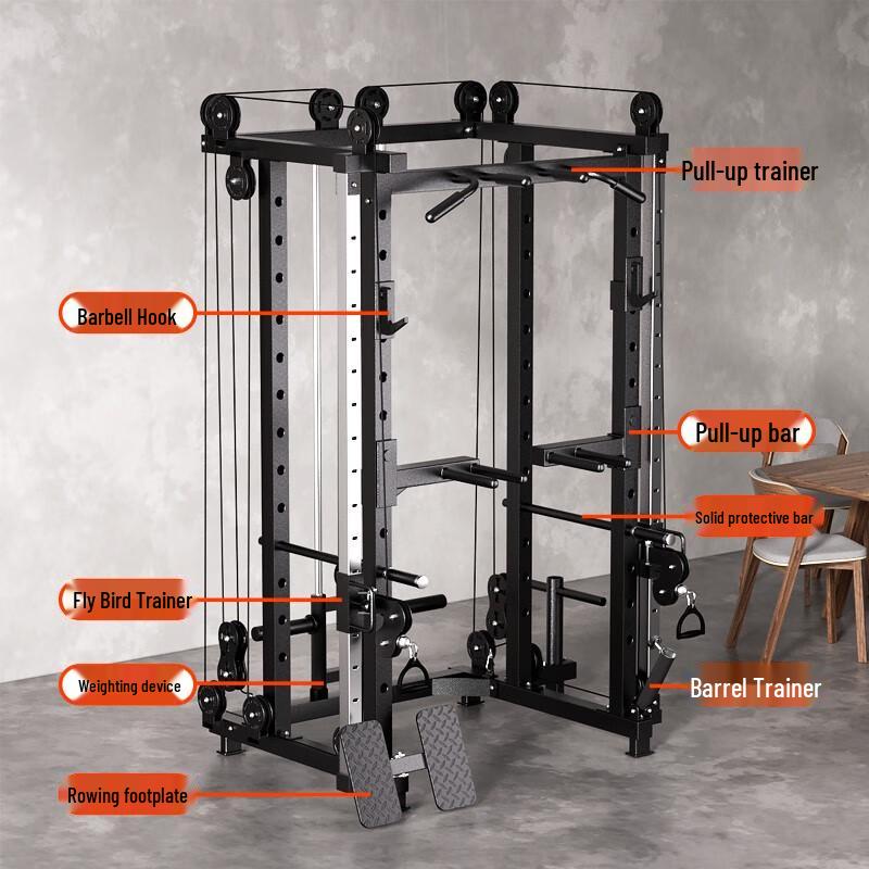 YANBO Home Multi-functional Smith Machine Power Rack
