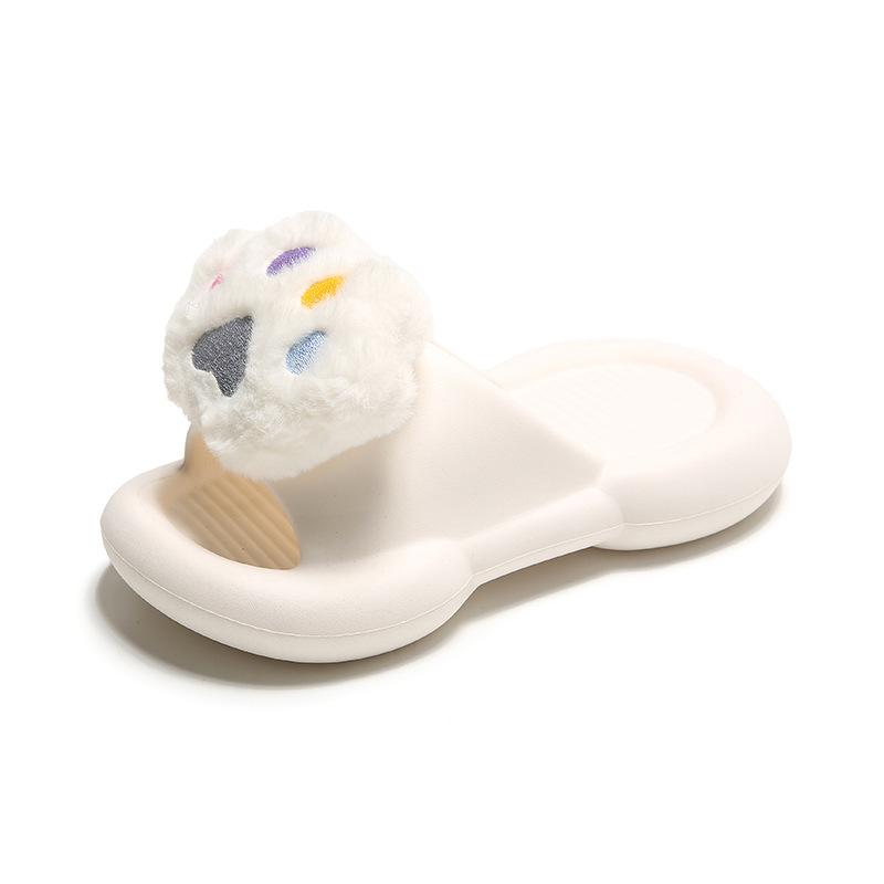 Тапочки из мультфильма «кролик наступает на дерьмо» женская летняя одежда с нескользящей мягкой подошвой для студентов, для дома, дома, спальни, сандалии