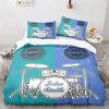 3D Drum Kit Duvet Cover Microfiber Rock Music Theme Classic Musical Instrument Hip Hop Music Theme for Children Teens Boys Gifts