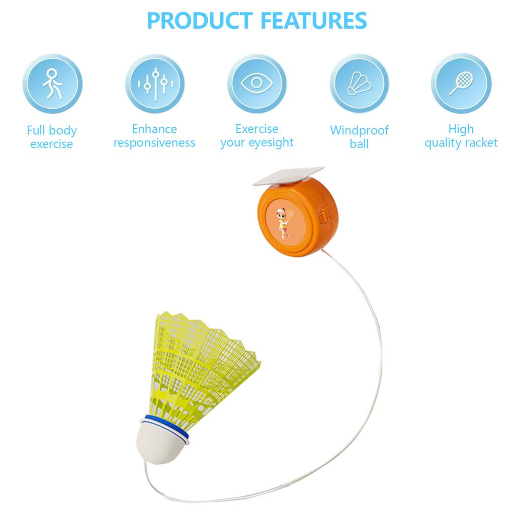 Single Player Badminton Trainer Automatic Rebound Badminton Trainer Self Practice Trainer for Beginners and Amateurs