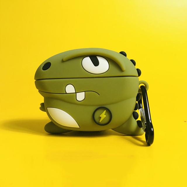 Силиконовый чехол с 3D-мультяшным персонажем для Apple AirPods с брелком - ударопрочный и пыленепроницаемый