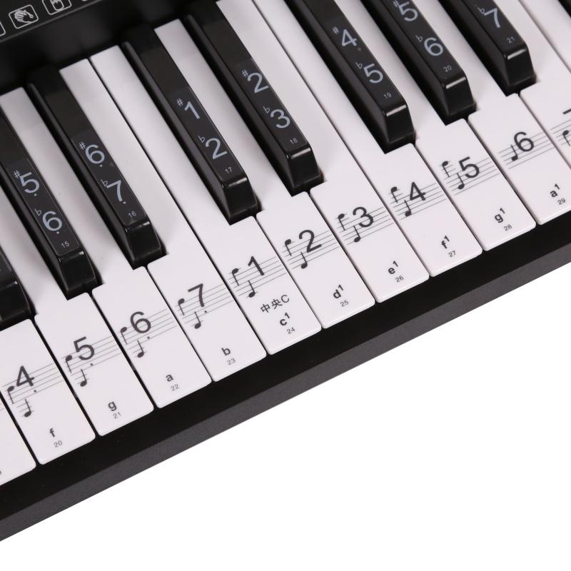 Piano Sticker Piano Keyboard Sticker Key Electronic Keyboard 88 Key Piano Stave Note Sticker