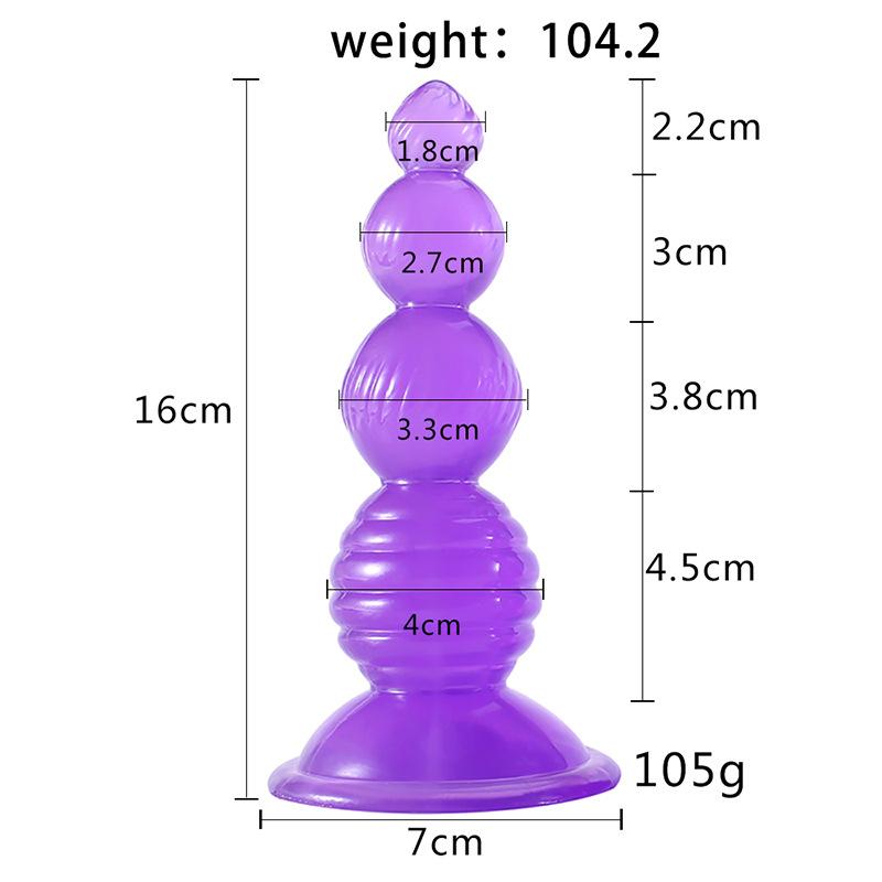 New Anal Plug Transparent Crystal Gay Anal Dilator Backcourt Coarse Pull Bead Anal Plug Large Gay Sex