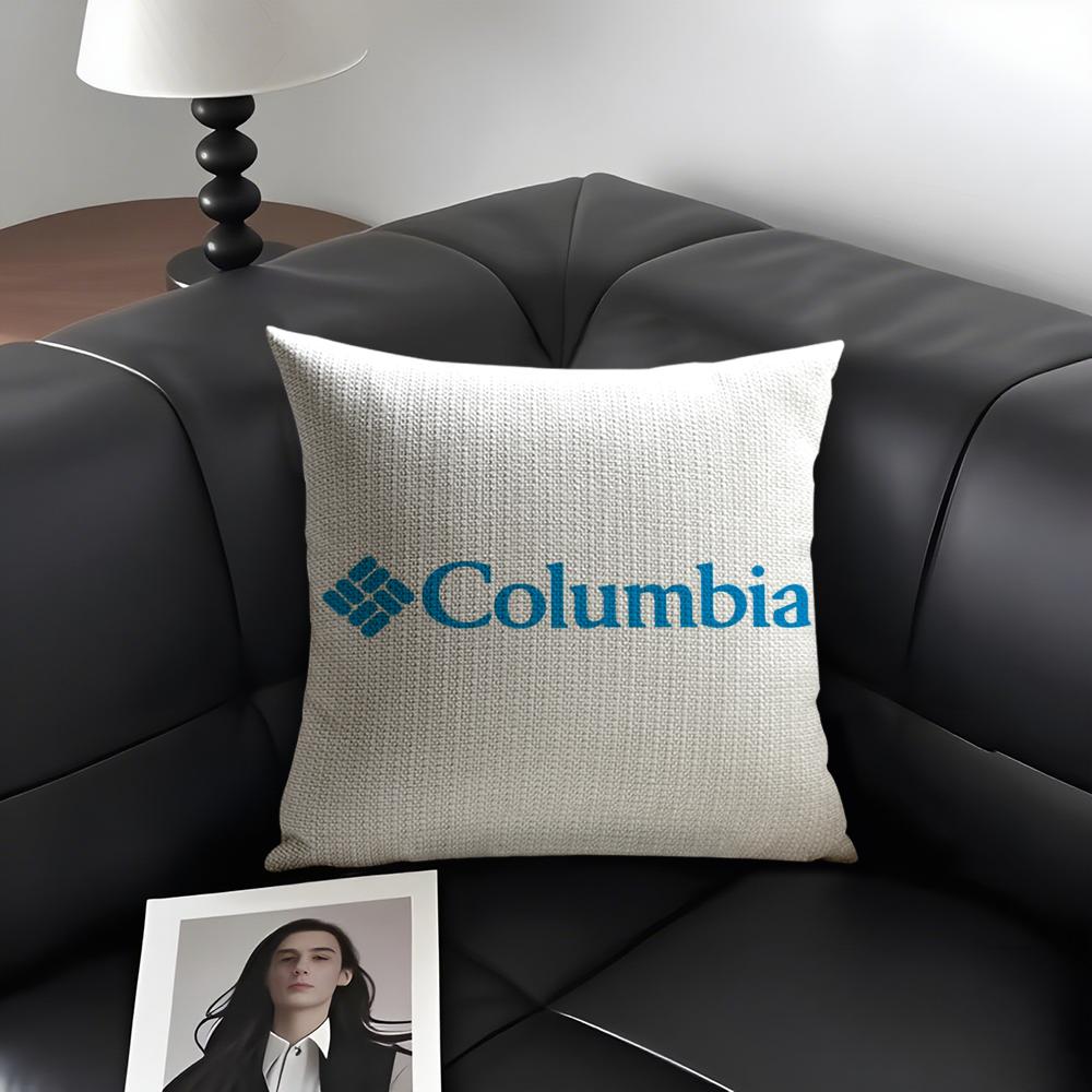 CClassic ColumbiaA Brand Cushion Cover Natural Linen Organic Fabric DoubleSided Printing Sofa Home Decor Gift Pillow Case