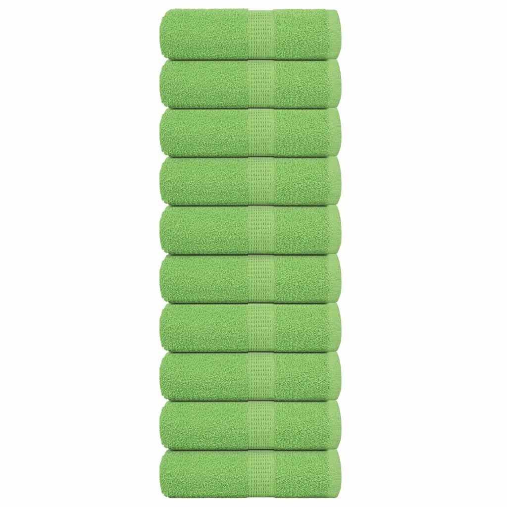 Vidaxl Ręczniczki, 10 Szt, Zielone, 30X30 Cm, 360 G/M2, Bawełna 100%