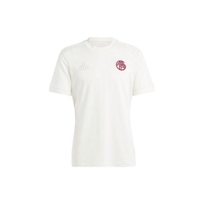 adidas FC Bayern Lifestyle Третий комплект футбольной майки с вышивкой и короткими рукавами, мужские топы Han-Jade-White HR3726