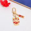 Chinese Style Lion Dance Keyring Loong Lunar New Year Pendant Fashion Zodiac Dragon Keychain  Kids