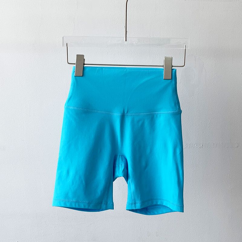 Lu Same Yoga Shorts Women's 2025 Best Selling Nude Feel No Embarrassment Line Slim Fit Sports Shorts Outdoor Fitness Pants