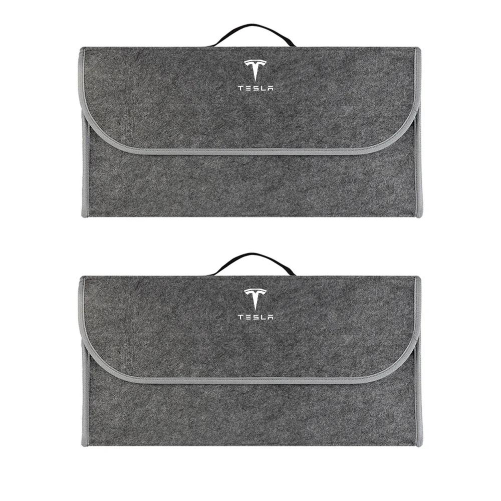 Автомобильная наклейка Tesla 1/2 шт. Автоаксессуары Сумки для хранения в багажнике Дорожный органайзер-коробка Для Tesla Model 3 Model Y S X 2017-2023 SpaceX