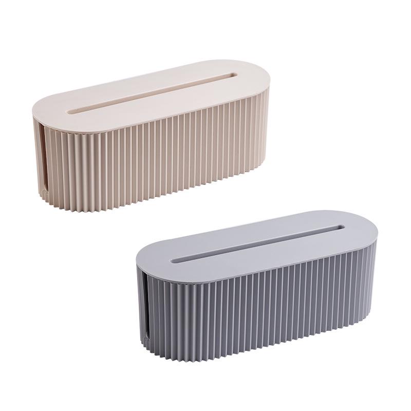 Large Capacity Desktop Cable Organizer Box for Power Cords and Strips