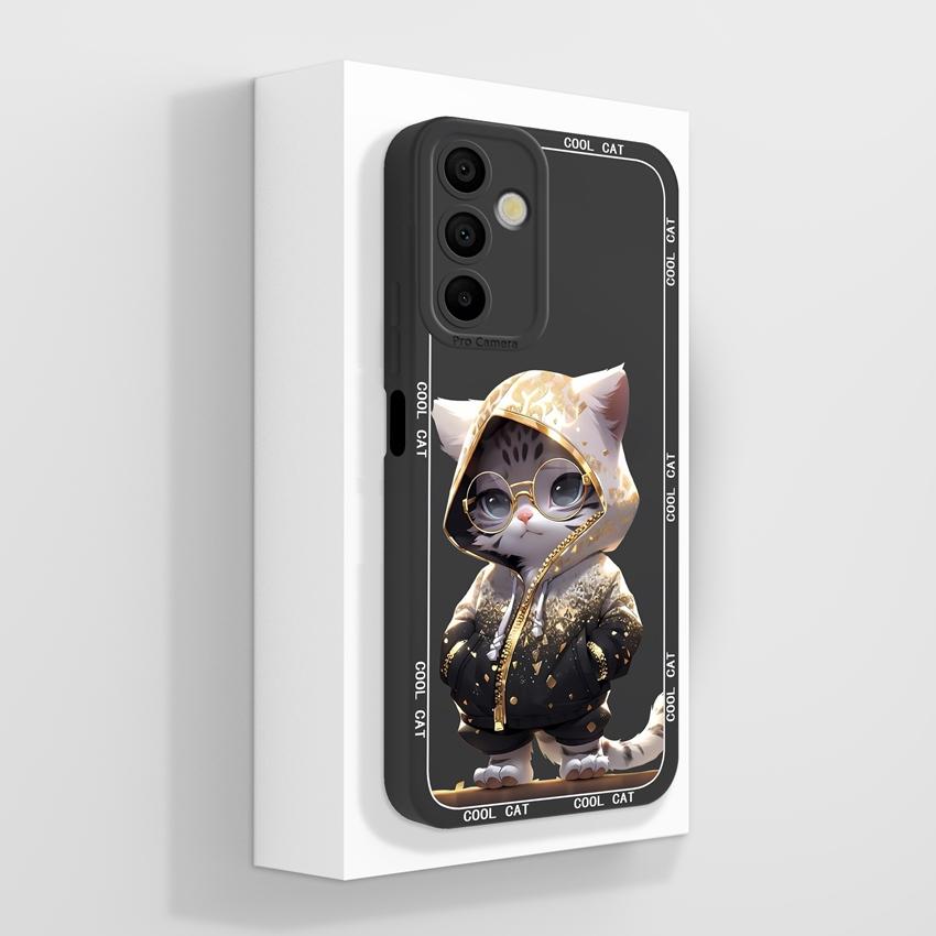 Для Samsung Galaxy A15 A16 A14 M15 M16 F13 F15 Чехол Милый Мультяшный Узор Астронавта Жидкий Силикон Защитный Чехол От Падений Для Samsung Чехол