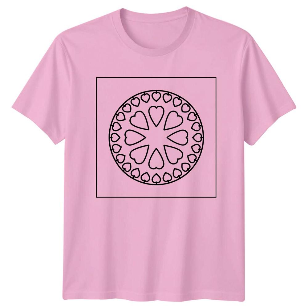 Hearts Circle Design Unisexs TShirt Unisexs Tee Graphic Unisex Top