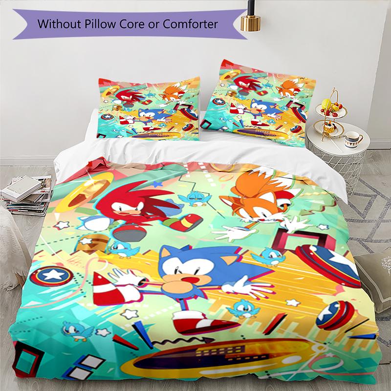 3pcs Snufkin Bedding Set Duvet Cover Closure Includes 1 Duvet Cover & 2 Pillowcases, Soft and Comfortable for All Seasons.