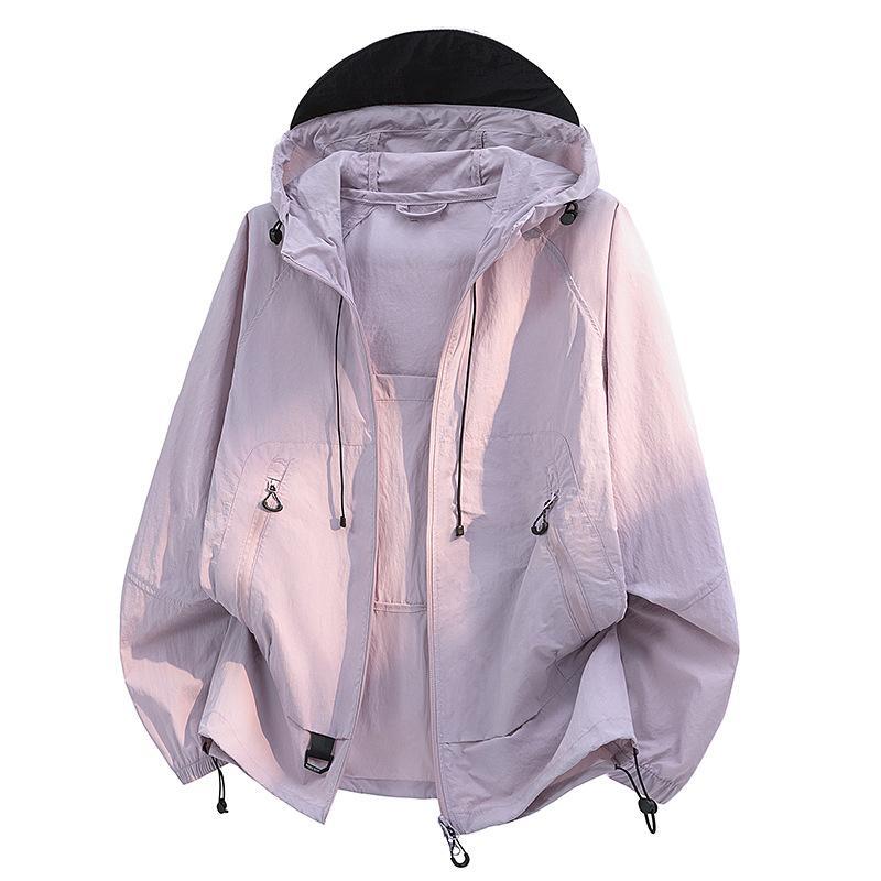 Couples mountain sunscreen clothing summer new ice silk light outdoor UV protection men's and women's skin clothing breathable jacket