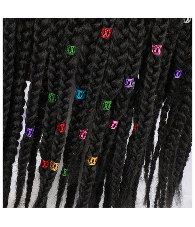 100 шт., модные серебряные полые металлические кольца для волос, косички, дреды, бусины, манжеты для волос, трубка для страха, очаровательные дреды для DIY, аксессуары для волос