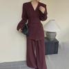 Spring 2025 Women's Fashion: Slim Waist Suit Jacket & Trousers Set