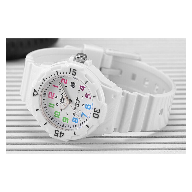 Casio Серия STANDARD Кварцевый механизм Ремешок из смолы Японские и корейские Женские's Часы Белый Циферблат LRW-200H-7B