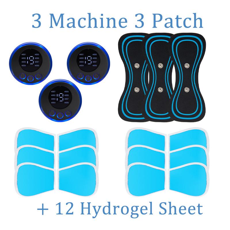 EMS Mini Electric Pulse Neck Masager LCD Display 8 Mode Cervical Massage Patch Muscle Pain Relief Tool Portable Body Massager