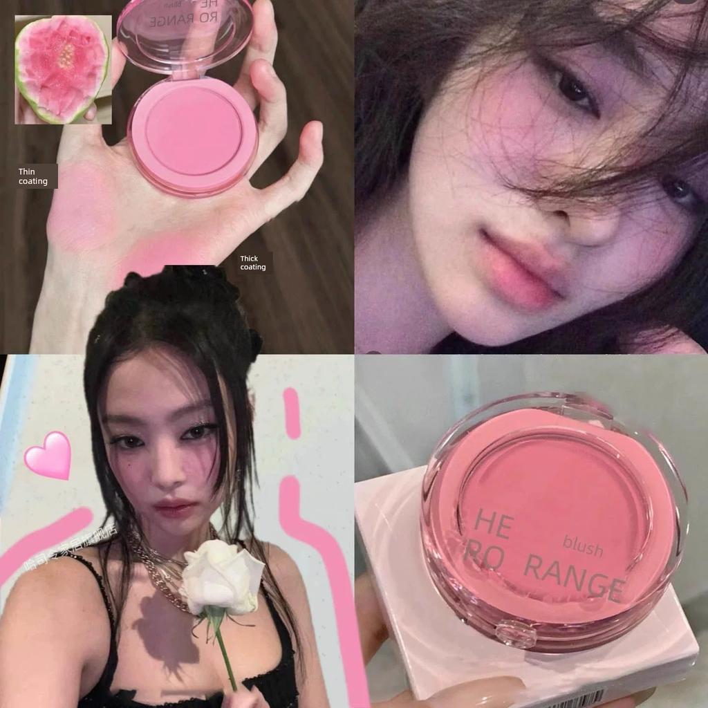 Monochrome Blusher Plate Matte Milk Apricot Shrink Expansion Color Brightening Chin Purple Female Nude Makeup Repair 2025 New Arrival Best Selling