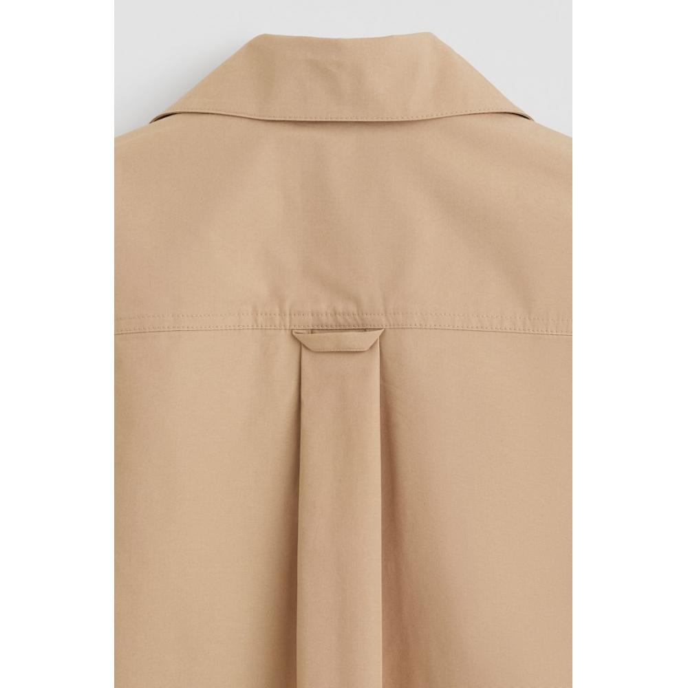 Рубашка HM piMa Cotton cAMP бежевая