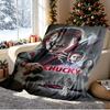 Bride of Chucky Pattern Blanket for Home Decoration, Bed, Sofa, Car Travel, Camping, Suitable for All Seasons, Birthday Christmas Gift