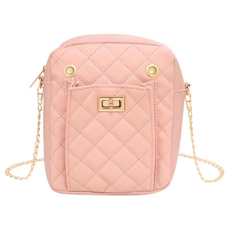 2025 Милая мини-сумка для мобильного телефона Модная классическая ромбовидная вышитая сумка кроссбоди Маленькая квадратная сумка Женская сумка для мелочи Оптом