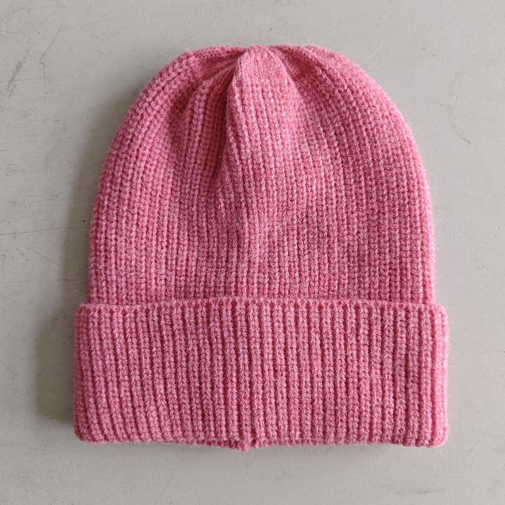 Однотонная вязаная шапка детская осень и зима новая студенческая универсальная куполообразная шапка-дыня из шерсти, теплая шапка, мужской тренд