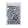 1440-Piece Aurora White AB Transparent Round Nail Art Rhinestones - Non-Fall-Off Flatback Glass Diamonds