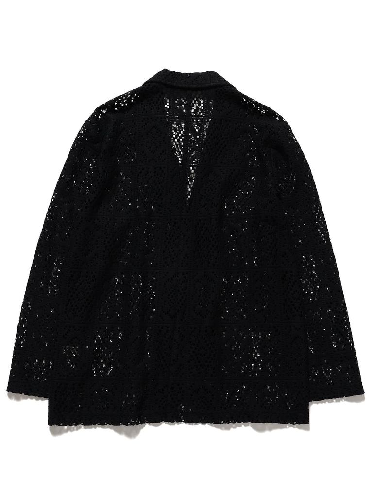 В:MING LIFE STORE от BEAMS Женский приталенный жакет с кружевом (Размеры S-M) черный