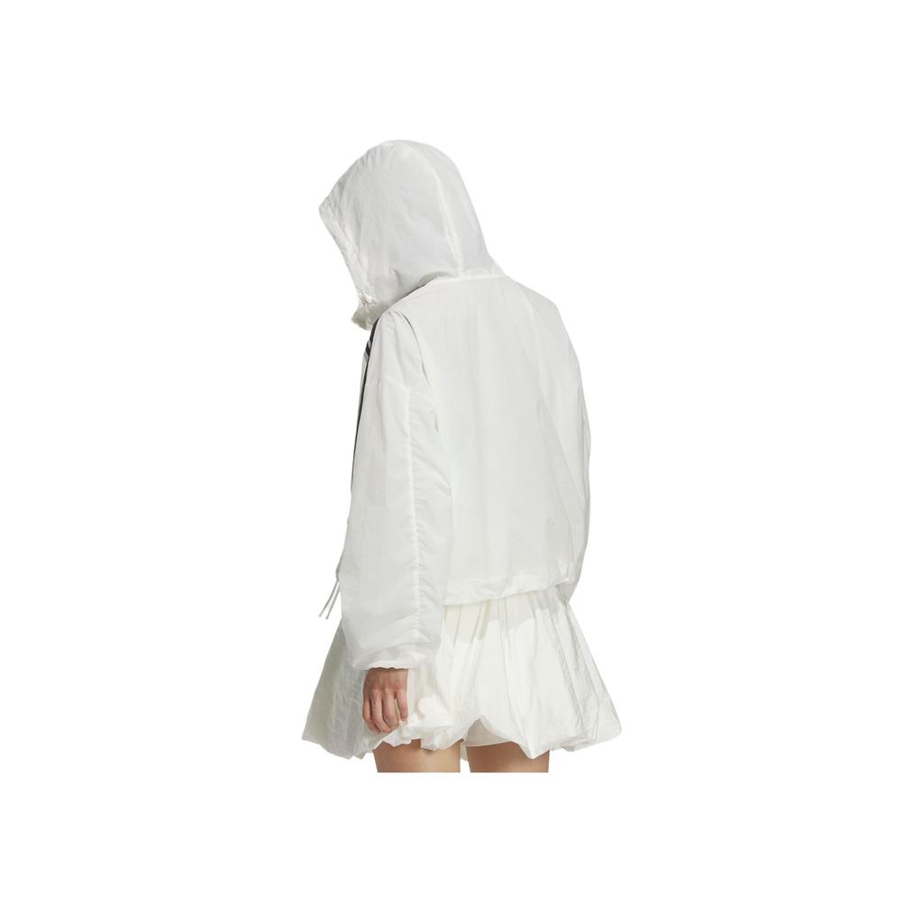 Adidas Оригинальный ветрозащитный плащ Удобный Модный Эстетичный Простая куртка Женская куртка Хан-Нефритово-Белый KB8964