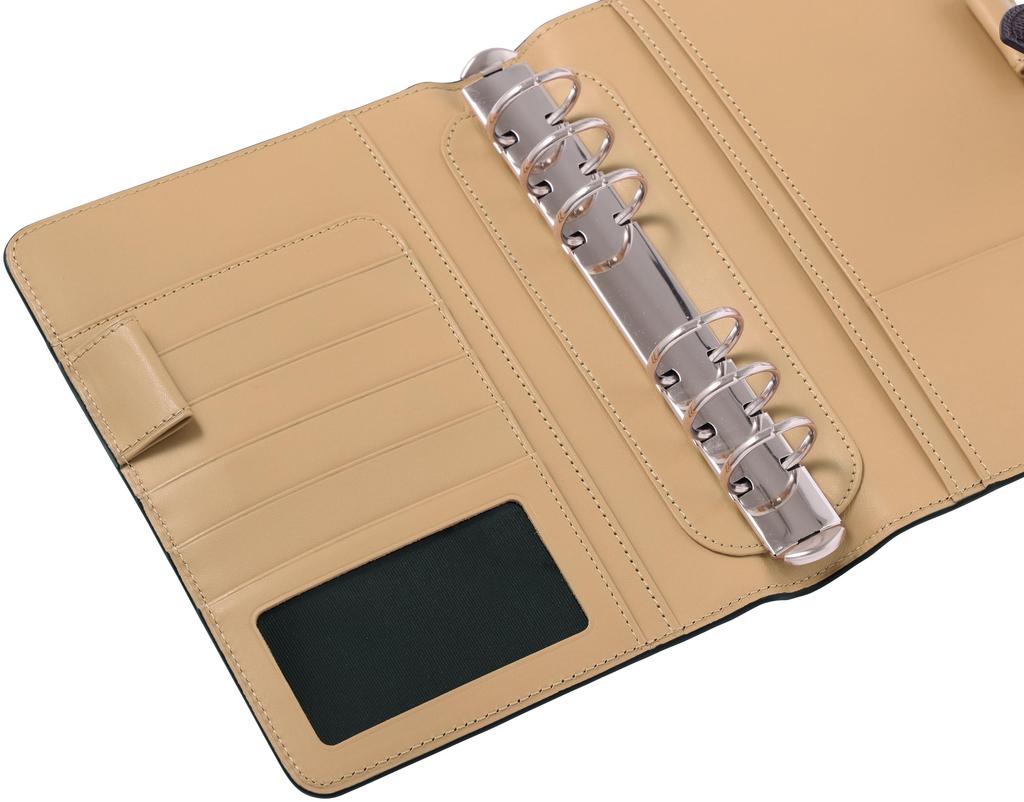 Franklin Planner Cordovan Embossed Binder, Compact Size, 25mm, Black, 66016