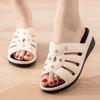 Fashion Hot Selling 2025 Slippers Platform Wedges Women Sandals Female Mules Beach Shoes Breathable Thick Bottom Non-Slip Solid Outside