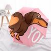 1pc Dachshund Heart Love Pet Umbrella with Plastic Handle,Suitable for All Seasons Home Travel Outdoor UmbrellaDD324