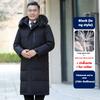 Winter Goose Down Jacket for Middle-aged and Elderly Men Long Warm Thick Winter Coat Large Size