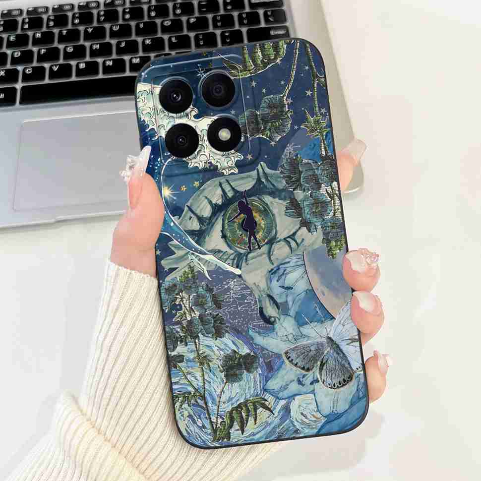 For Honor X8a 4G CRT-LX1 Case Cute Butterfly Luxury Flower Soft Silicone Cover For Huawei HonorX8a X8A CRT-LX2 6.7" Bumper Shell