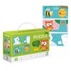 Puzzle Edukacyjne "Gdzie Żyją Zwierzęta" - 12 Elementów Do Dopasowywania Dla Dzieci, Nr 300117