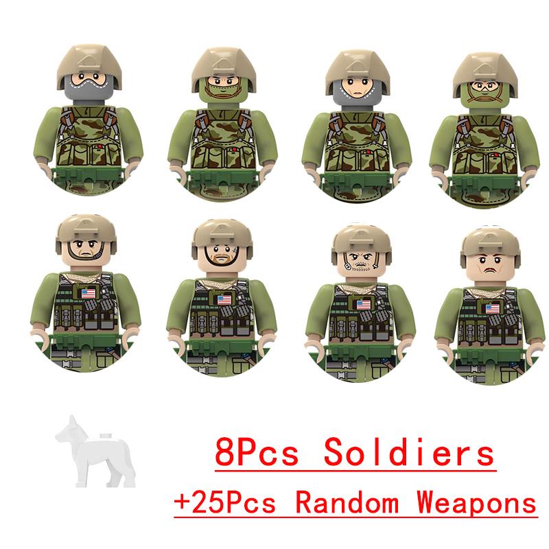 Военная Модель Бронированный Автомобиль SWAT Машина Оружие Армейский Солдат Полиция Бандит Пулемет Строительные Блоки Фигурка Кирпичные Игрушки