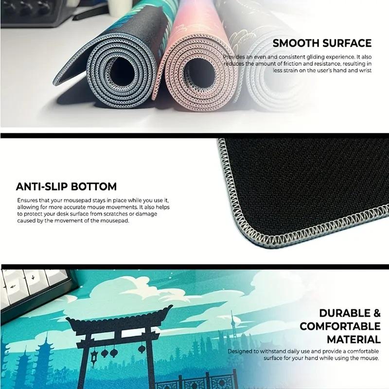 Japanese Great Off Wave Mouse Pad Gaming Mouse Mat Large Mousepad Rubber Deskmat Company Desk Pad Big Mousepads 900x400mm