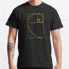 Plus Size S-3XL Golden Ratio Sacred Fibonacci Spiral Printed T-shirt Men's Tops Fashion Clothes Tees
