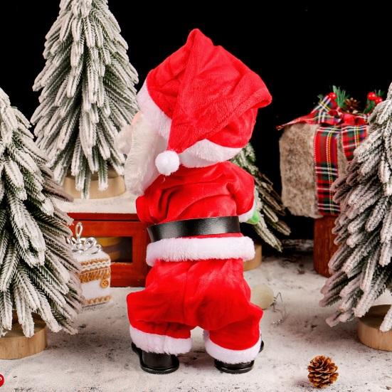 Счастливая Тверкающая Кукла Санта Клауса Забавная Танцующая Анимированная Рождественская Плюшевая Игрушка Электрическая Музыка Поющий Санта Клаус Рождественские Украшения