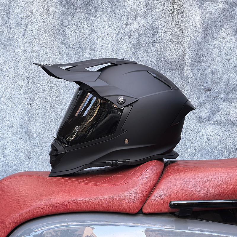 LVS Взрослый шлем для мотокросса фулфейс кросс-шлем с 800 внедорожными шлемами, сертификация DOT, двойной визор, в комплекте