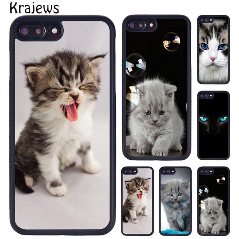 Krajews Cute Adorable Kittens Soft Phone Cases For iPhone 17 Air 16 15 14 11 12 13 Pro MAX Plus cover coque