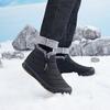 Winter Men Boots Canvas Plush Warm Snow Men Boots Outdoor Work Casual Cotton Shoes High Top Zips Black Snow Boots Men Shoes