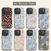 Clmj Blue Flowers Phone Case For Samsung Galaxy A56 A36 A26 S26 S25 S24 S23 S20FE Ultra Plus 5G Luxury Double-layer Back Cover