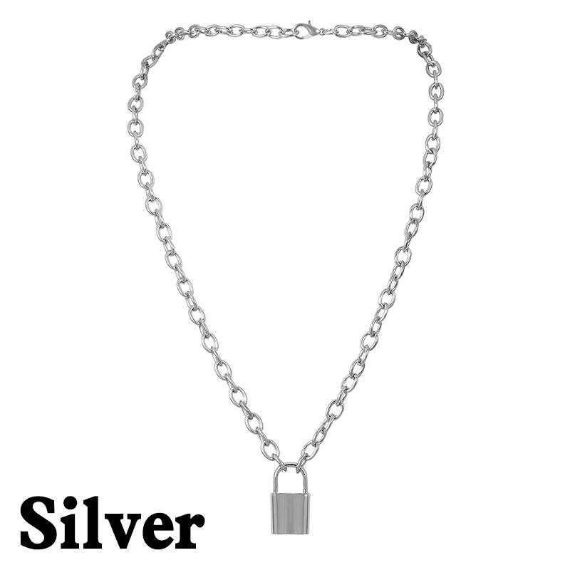 Ожерелье с подвеской и замком, массивное длинное ожерелье-цепочка для женщин, ювелирные изделия, ожерелье Bff, подарки