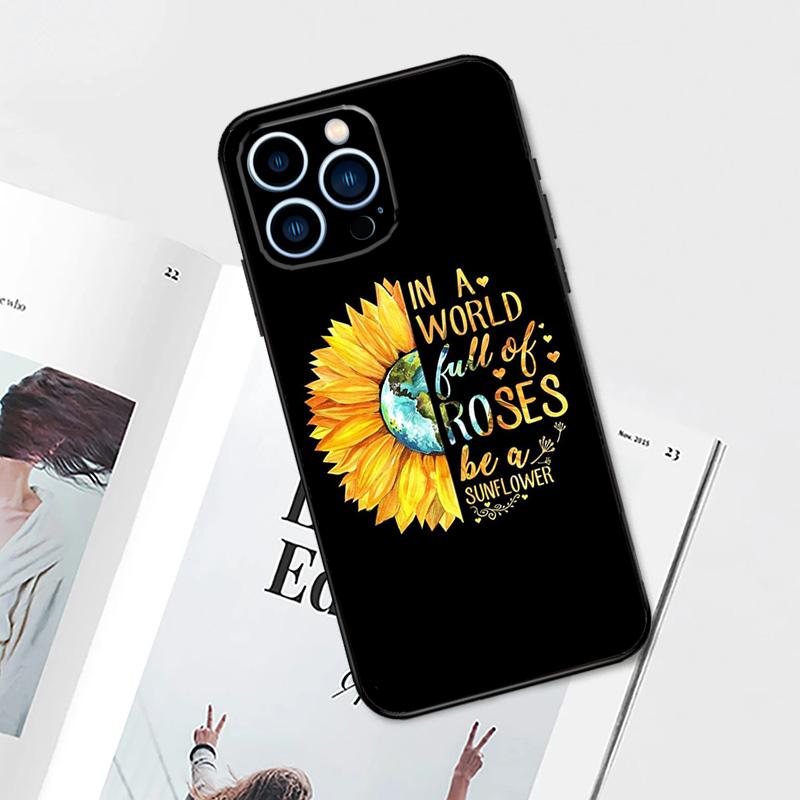 Красивый желтый чехол с подсолнухом для iPhone 17 Pro Max 14 13 12 11 15 16 Pro Max mini 16 Plus 16e 17 Air Чехол для телефона